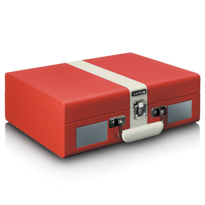 CLASSIC PHONO TT-110RDWH -  Record Player with Bluetooth® reception and built in speakers - Red white