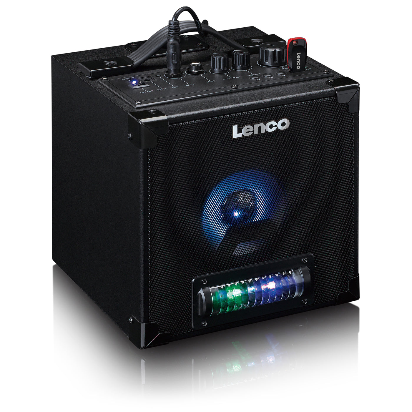 LENCO BTC-070BK - Bluetooth® 5.0 Luidspreker met LED verlichting