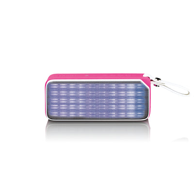 Lenco BT-191PK - Bluetooth speaker spatwaterdicht met party lights - Roze