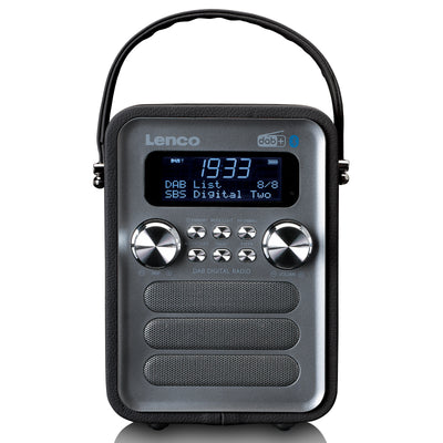 LENCO PDR-051BKSI - Portable DAB+ FM Radio with Bluetooth® and AUX-input, rechargeable battery - Black