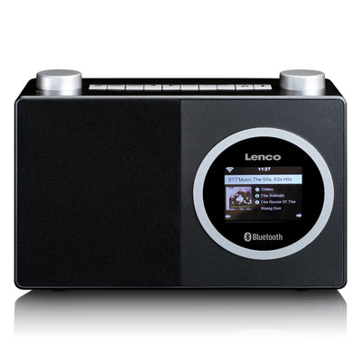 LENCO DIR-70BK - Internet radio met kleurendisplay en Bluetooth® - Zwart