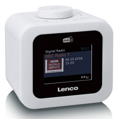LENCO CR-620WH - DAB+/FM Wekkerradio met een kleuren display - Wit