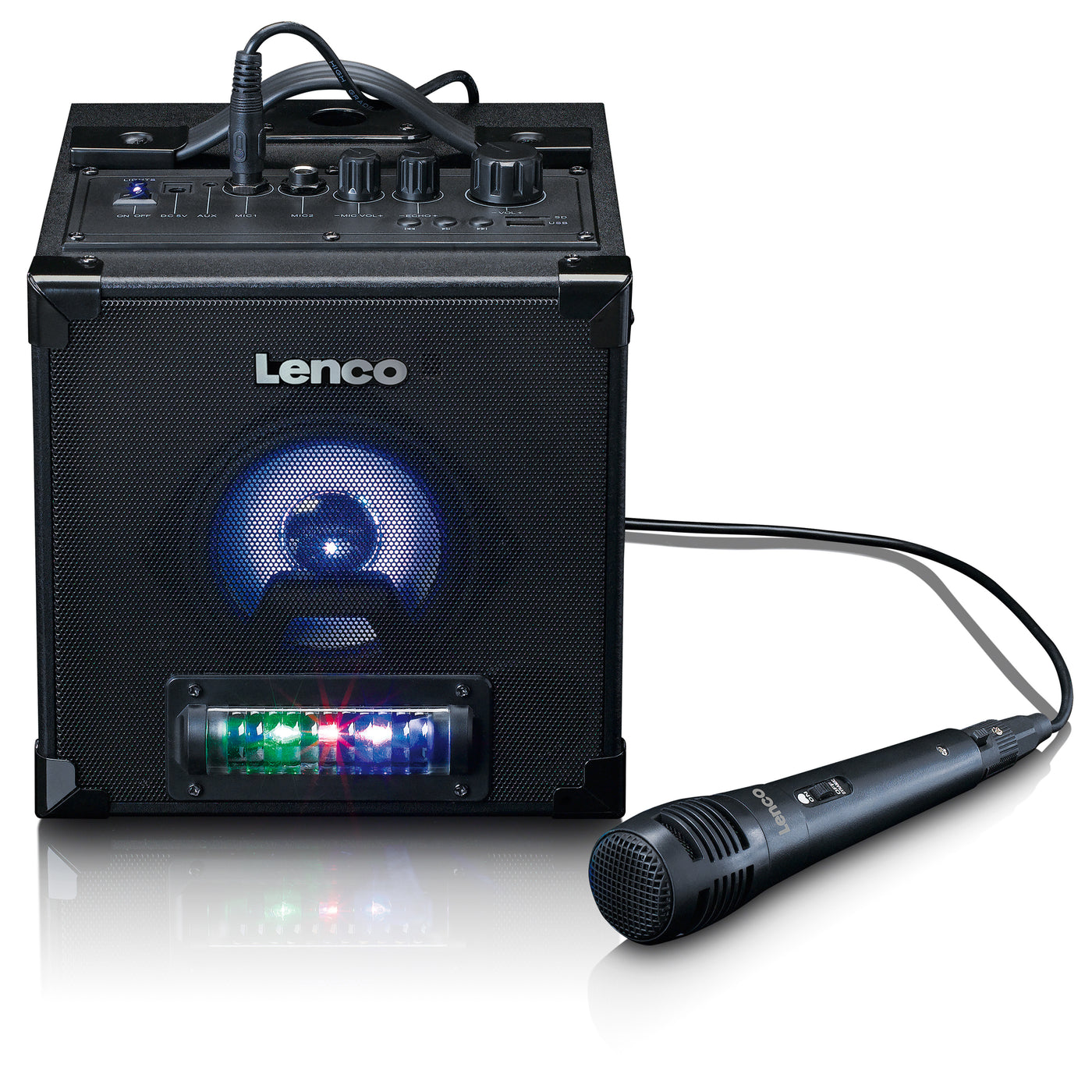 LENCO BTC-070BK - Bluetooth® 5.0 Luidspreker met LED verlichting