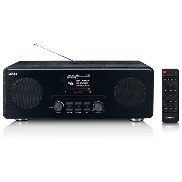 LENCO DIR-260BK - Internet / DAB + FM Radio with CD-player and Bluetooth®, black