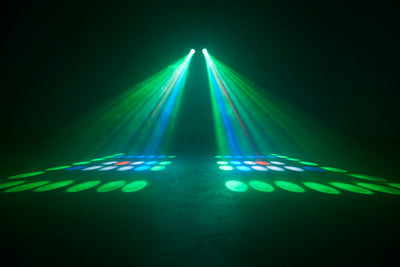 LENCO LFM-110BK - Dual Matrix party LED light and fog machine