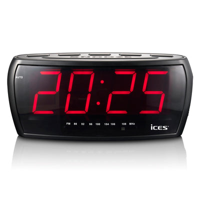 Ices ICR-230-1 - FM Wekkerradio, 1,8" LED display - zwart