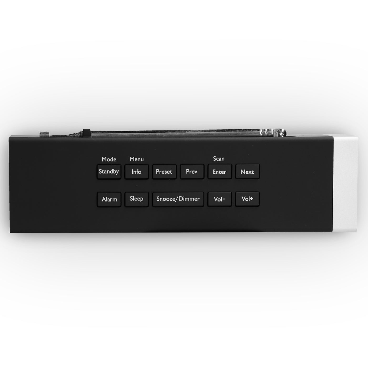 LENCO CR-630BK - Stereo DAB+/FM Wekkerradio met USB aansluiting en AUX-ingang - Zwart