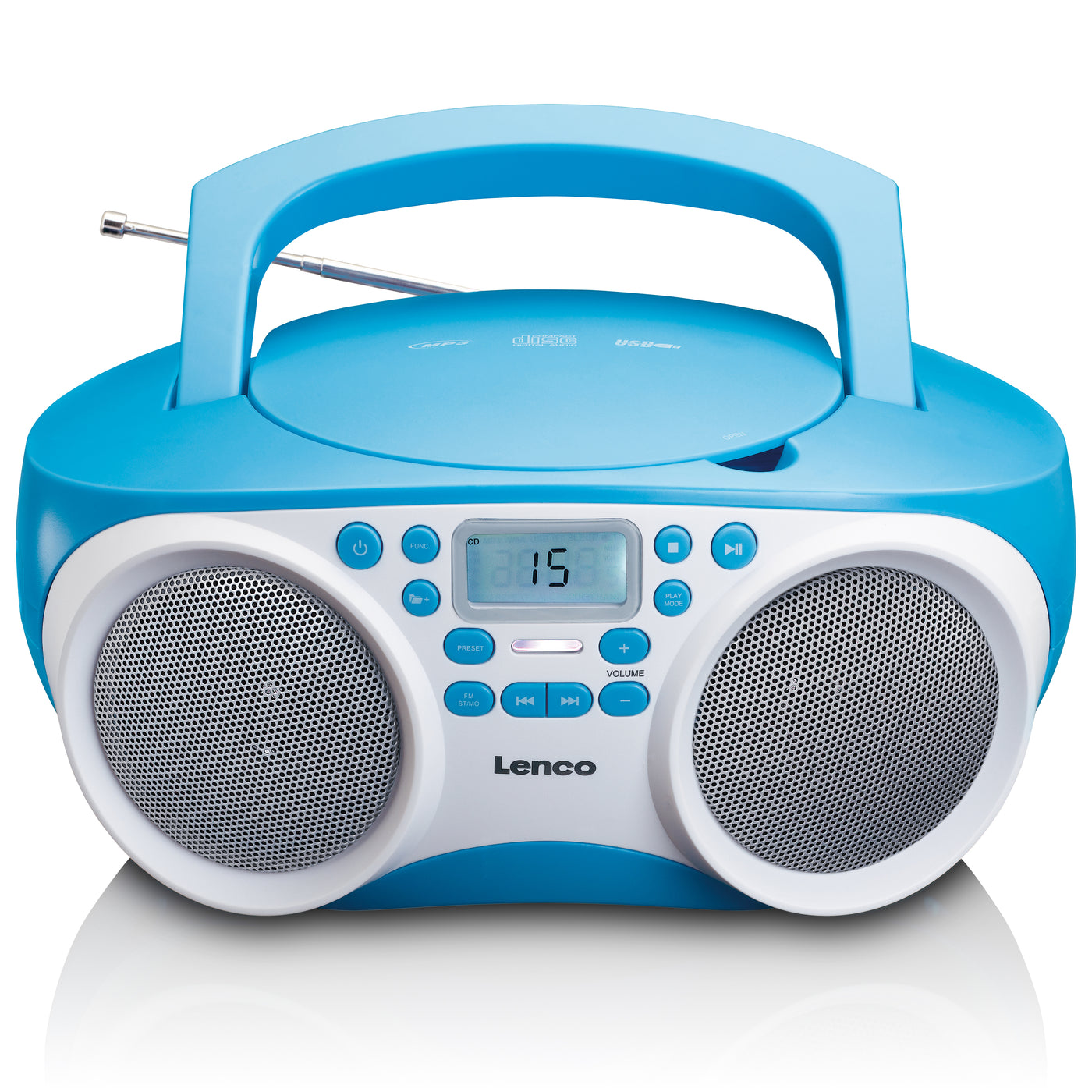 LENCO SCD-200BU - Radio CD Speler met MP3 en USB functie - Blauw