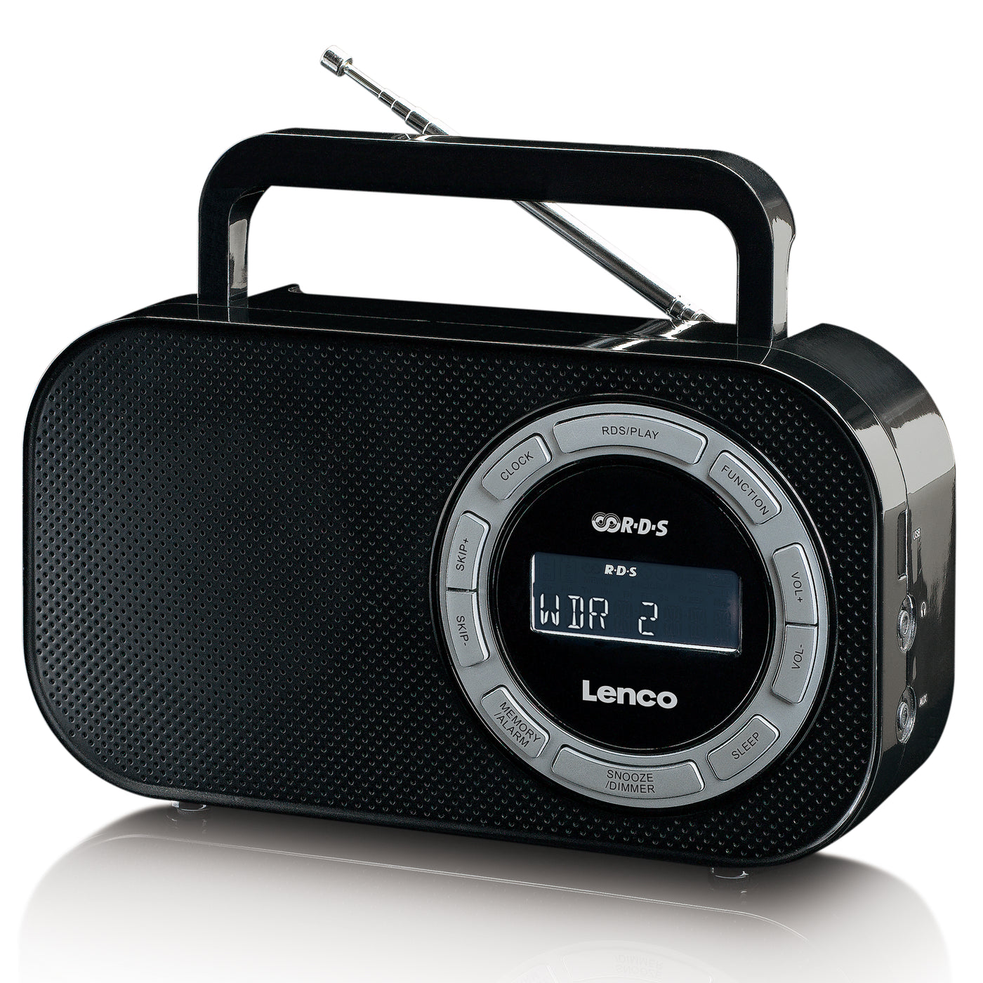 LENCO PR2700 - Noodradio op batterijen compact outdoor Survival - Zwart