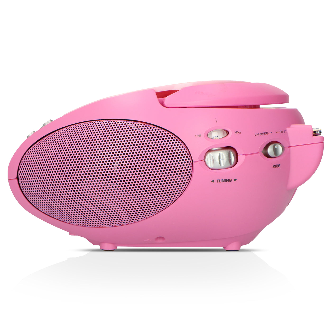 LENCO SCD-24 Pink - Draagbare stereo FM radio met CD-speler - Roze