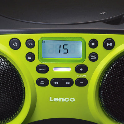 LENCO SCD-200LM - Radio CD Speler met MP3 en USB functie - Lime