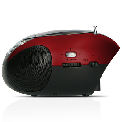 LENCO SCD-37 USB Red - Portable FM Radio CD and USB player - Red