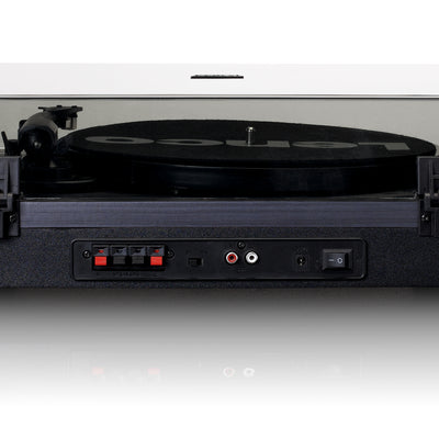 LENCO LS-301BK - Platenspeler met Bluetooth® en twee externe speakers, zwart