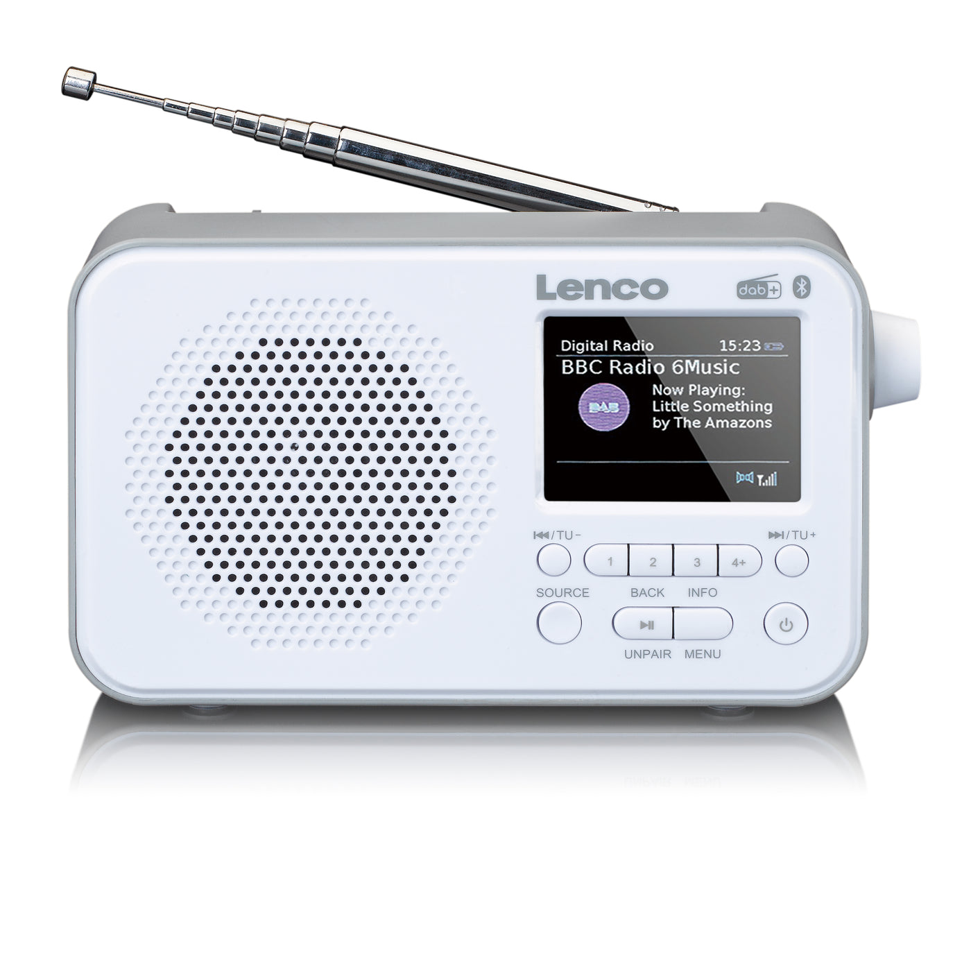 LENCO PDR-036WH - DAB+ / FM Radio met Bluetooth® - Wit