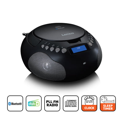 LENCO SCD-341BK - Draagbare DAB Radio met DAB+/ FM en Bluetooth® - Zwart