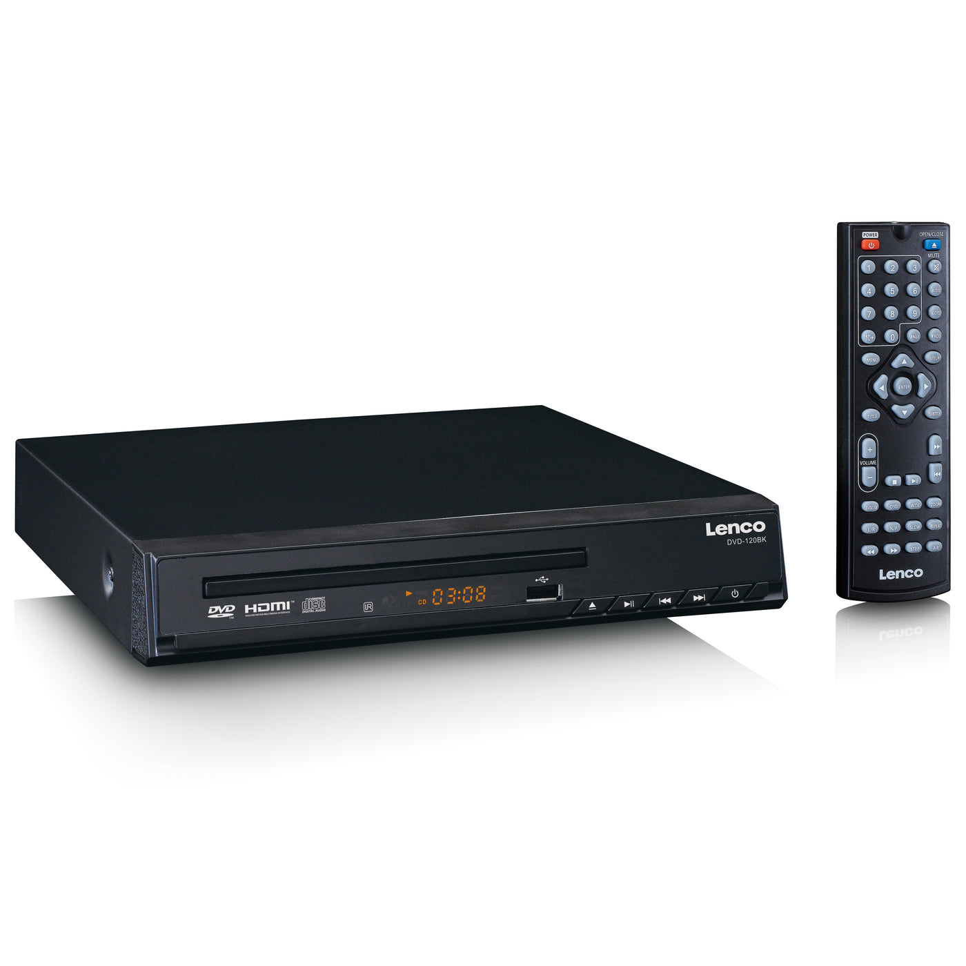 LENCO DVD-120BK - DVD-speler met HDMI en Afstandsbediening