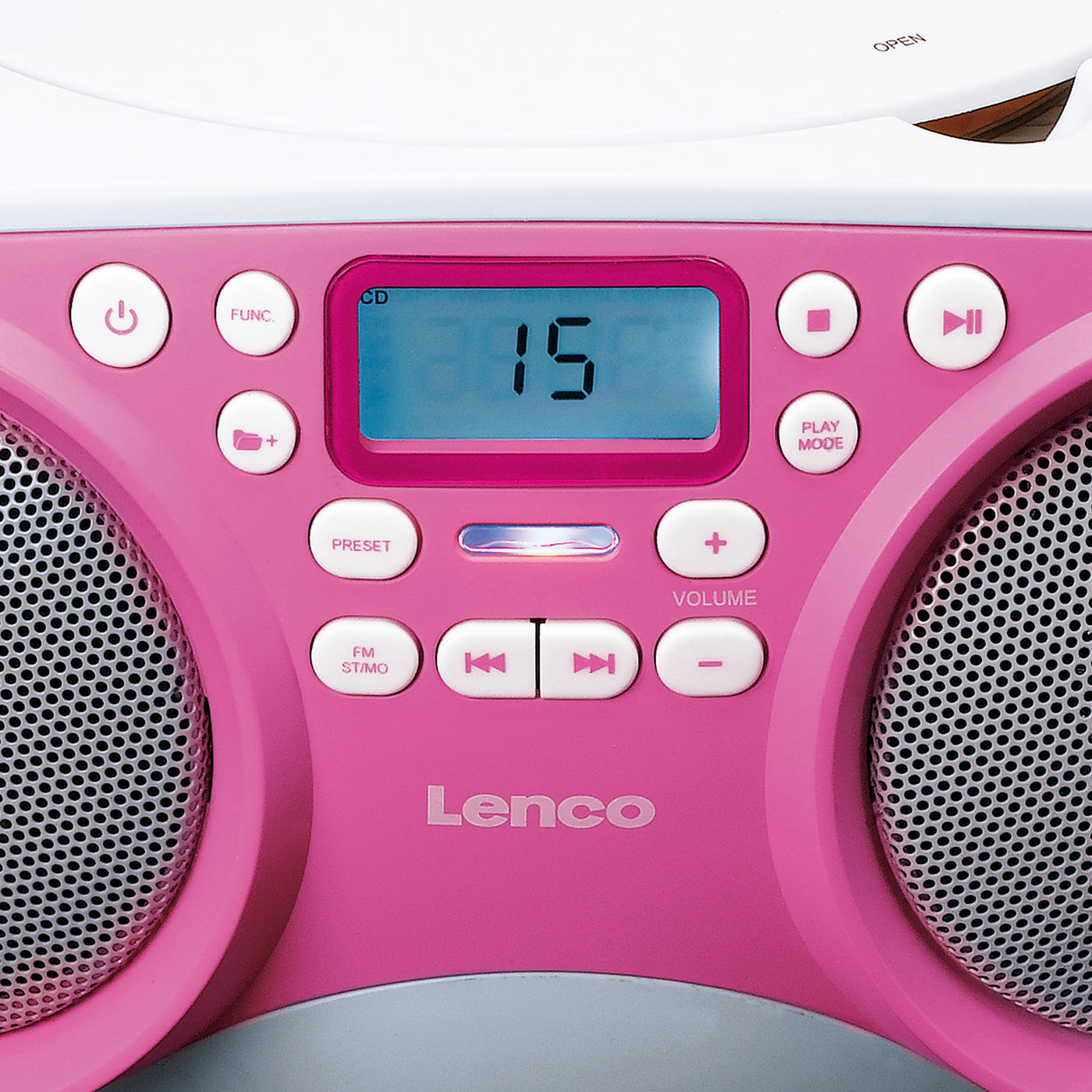 LENCO SCD-301PK - Draagbare FM Radio/CD/MP3 en USB speler - Roze